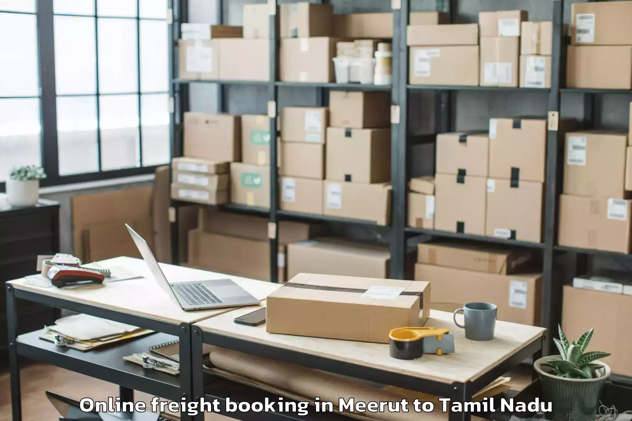 Top Meerut to Spectrum Mall Chennai Online Freight Booking Available